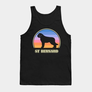 St Bernard Vintage Sunset Dog Tank Top